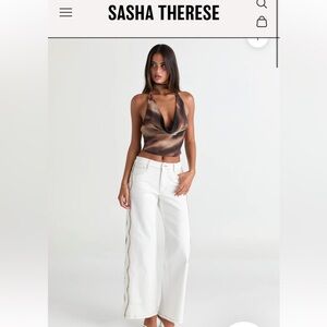 Sasha Therese - White Cairo Jeans